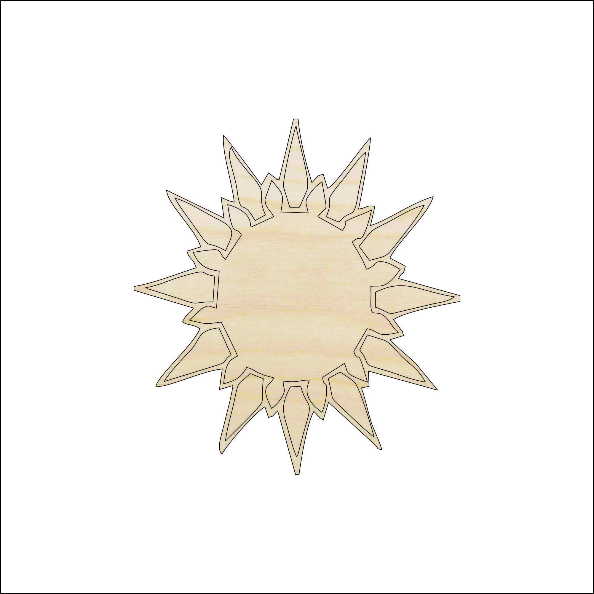 Flower - Laser Cut Out Unfinished Wood Craft Shape FLR10 Flower - Laser Cut Out Unfinished Wood Craft Shape FLR10