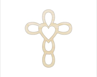 Cross - Laser Cut Out Unfinished Wood Craft Shape REL22 Cross - Laser Cut Out Unfinished Wood Craft Shape REL22