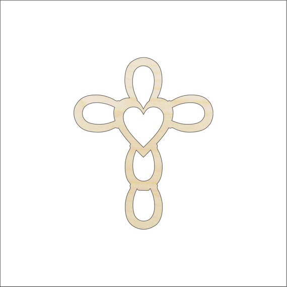 Cross - Laser Cut Out Unfinished Wood Craft Shape REL22 Cross - Laser Cut Out Unfinished Wood Craft Shape REL22