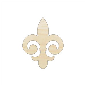 Design Fleur de Lis - Laser Cut Out Unfinished Wood Craft Shape DSN37 Design Fleur de Lis - Laser Cut Out Unfinished Wood Craft Shape DSN37