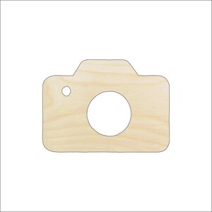 Camera - Unfinished Wood Laser Cut Out Shape Craft Supply MVE10