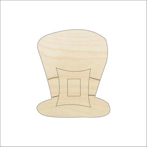 Hat Leprechaun - Laser Cut Out Unfinished Wood Craft Shape PAT1 Hat Leprechaun - Laser Cut Out Unfinished Wood Craft Shape PAT1