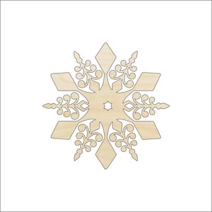 Snowflake - Laser Cut Out Unfinished Wood Craft Shape SNW58 Snowflake - Laser Cut Out Unfinished Wood Craft Shape SNW58