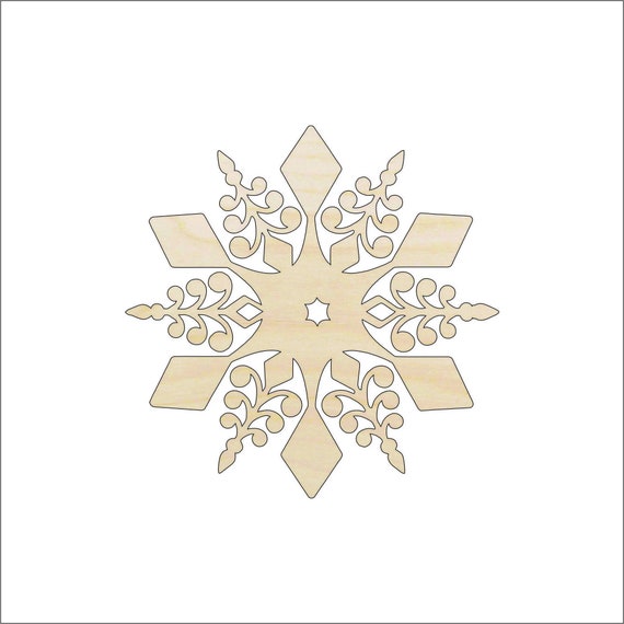 Snowflake - Laser Cut Out Unfinished Wood Craft Shape SNW58 Snowflake - Laser Cut Out Unfinished Wood Craft Shape SNW58