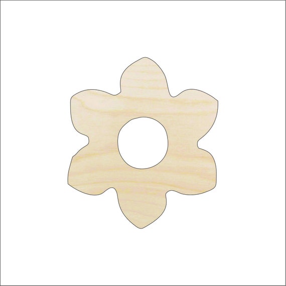 Flower - Laser Cut Out Unfinished Wood Craft Shape FLR2 Flower - Laser Cut Out Unfinished Wood Craft Shape FLR2