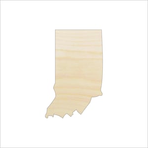 State Indiana US State - Laser Cut Out Unfinished Wood Craft Shape STAT62 State Indiana US State - Laser Cut Out Unfinished Wood Craft Shape STAT62