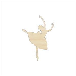 Dance Ballerina - Laser Cut Out Unfinished Wood Craft Shape SPT17 Dance Ballerina - Laser Cut Out Unfinished Wood Craft Shape SPT17