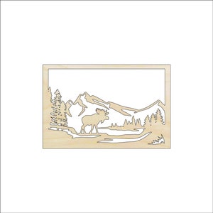 Moose - Laser Cut Out Unfinished Wood Craft Shape MUS23 Moose - Laser Cut Out Unfinished Wood Craft Shape MUS23