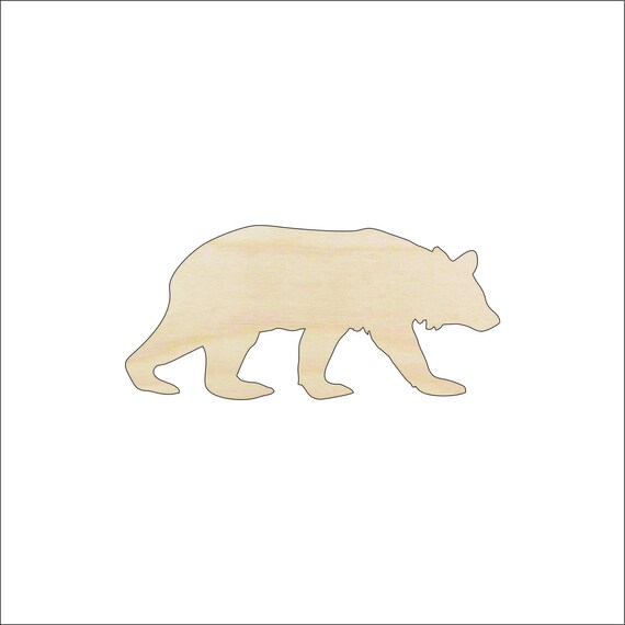 Bear - Laser Cut Out Unfinished Wood Craft Shape BER31 Bear - Laser Cut Out Unfinished Wood Craft Shape BER31