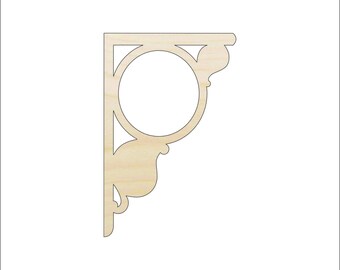Shelf Bracket - Laser Cut Out Unfinished Wood Craft Shape SHLF18 Shelf Bracket - Laser Cut Out Unfinished Wood Craft Shape SHLF18