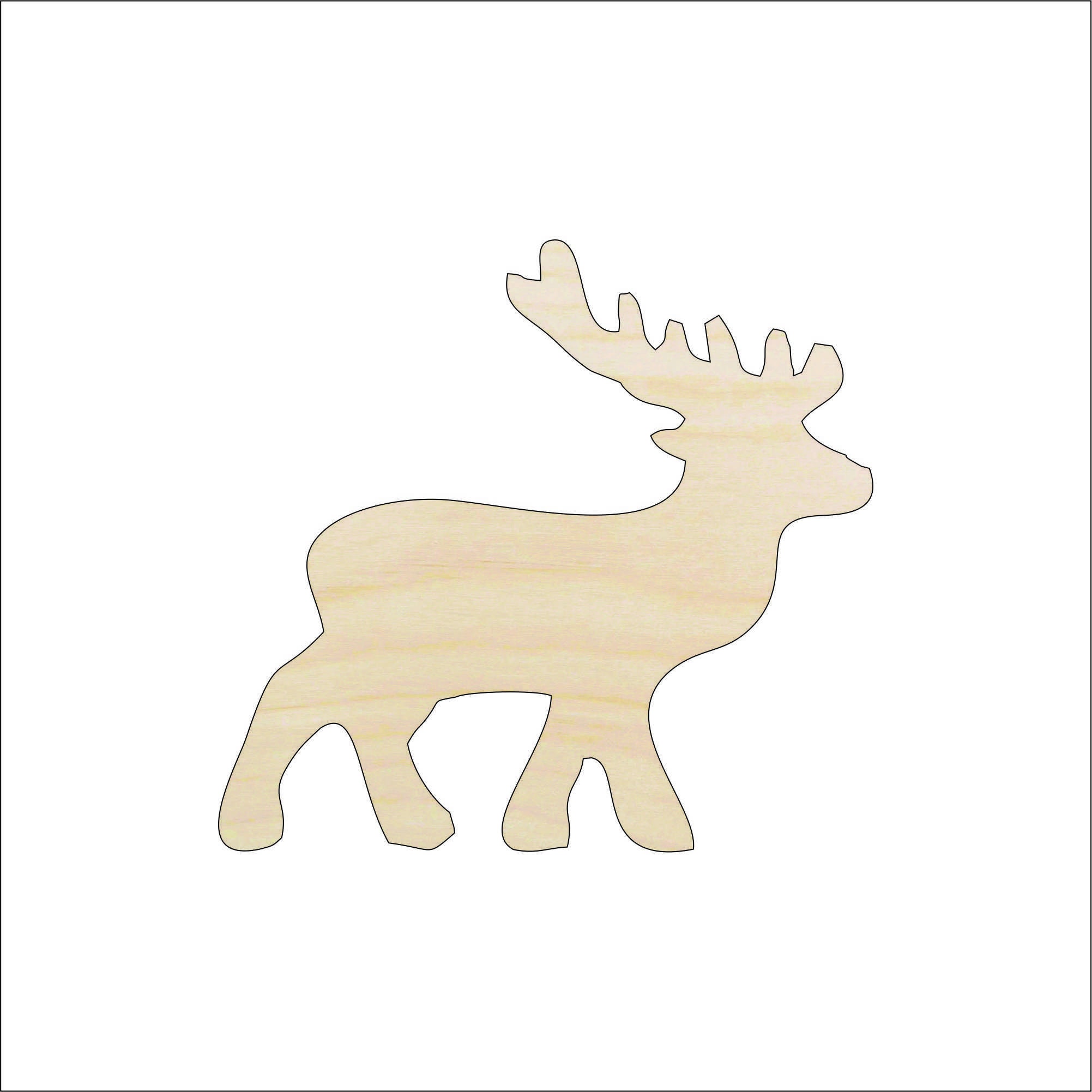 Deer - Laser Cut Out Unfinished Wood Craft Shape DER35 Deer - Laser Cut Out Unfinished Wood Craft Shape DER35