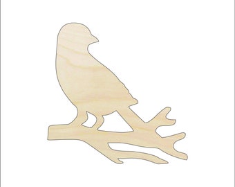 Oiseau - Fourniture pour travaux manuels en bois brut découpé au laser BRD102