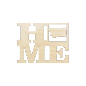 State Montana Home - Laser Cut Out Unfinished Wood Craft Shape STAT20 State Montana Home - Laser Cut Out Unfinished Wood Craft Shape STAT20