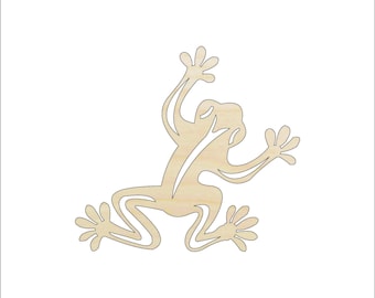 Frog - Laser Cut Out Unfinished Wood Craft Shape FRG21 Frog - Laser Cut Out Unfinished Wood Craft Shape FRG21