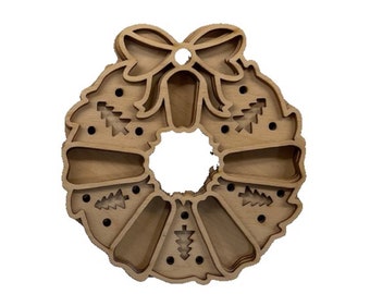 3D Ornament Stocking 2 Pieces Laser Cut Out Unfinished ORN83 3D Ornament Stocking 2 Pieces Laser Cut Out Unfinished ORN83