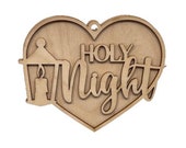 3D Ornament Holy Night 2 Pieces Laser Cut Out Unfinished ORN149 3D Ornament Holy Night 2 Pieces Laser Cut Out Unfinished ORN149