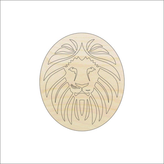 Cat Lion - Laser Cut Out Unfinished Wood Craft Shape CAT168 Cat Lion - Laser Cut Out Unfinished Wood Craft Shape CAT168