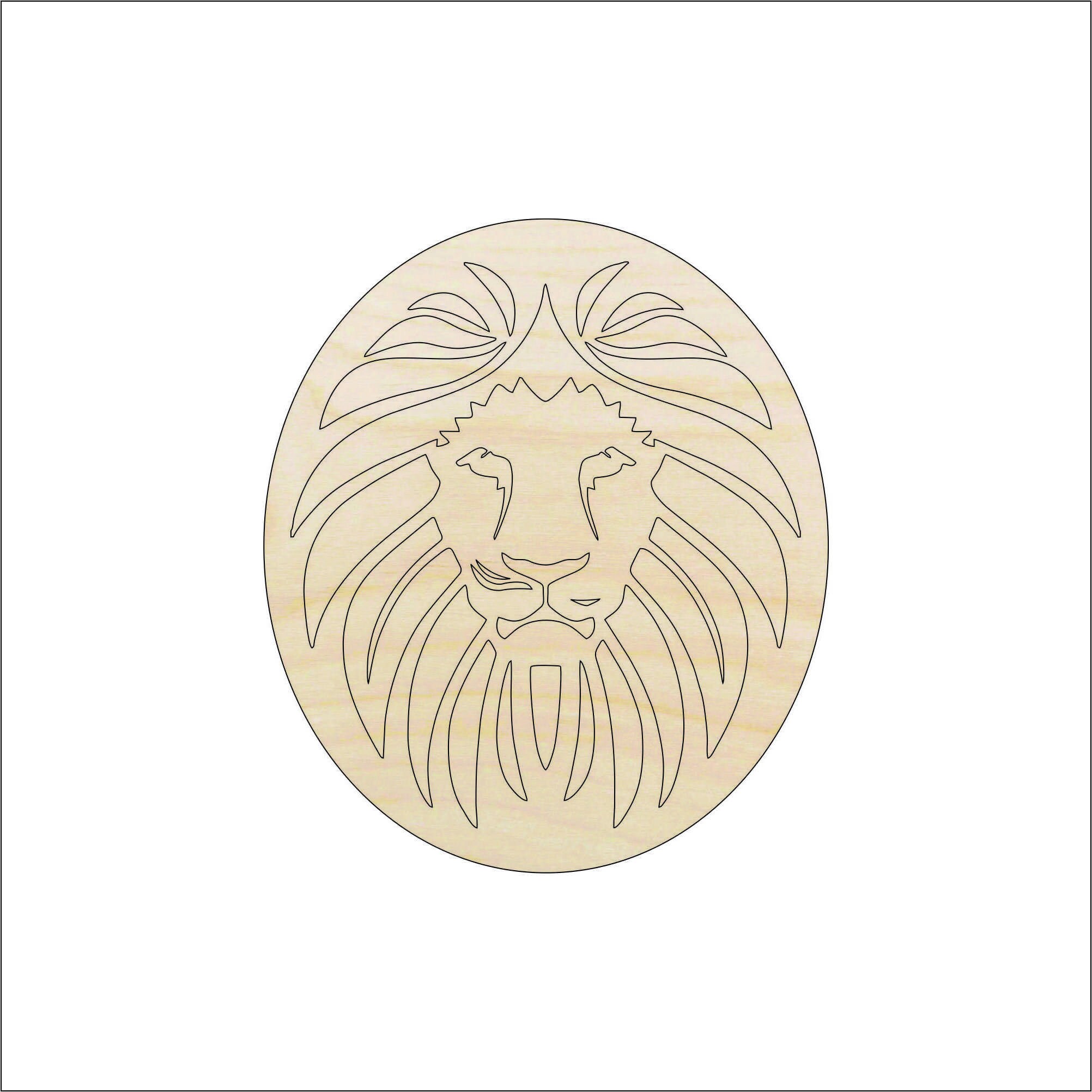 Cat Lion - Laser Cut Out Unfinished Wood Craft Shape CAT168 Cat Lion - Laser Cut Out Unfinished Wood Craft Shape CAT168