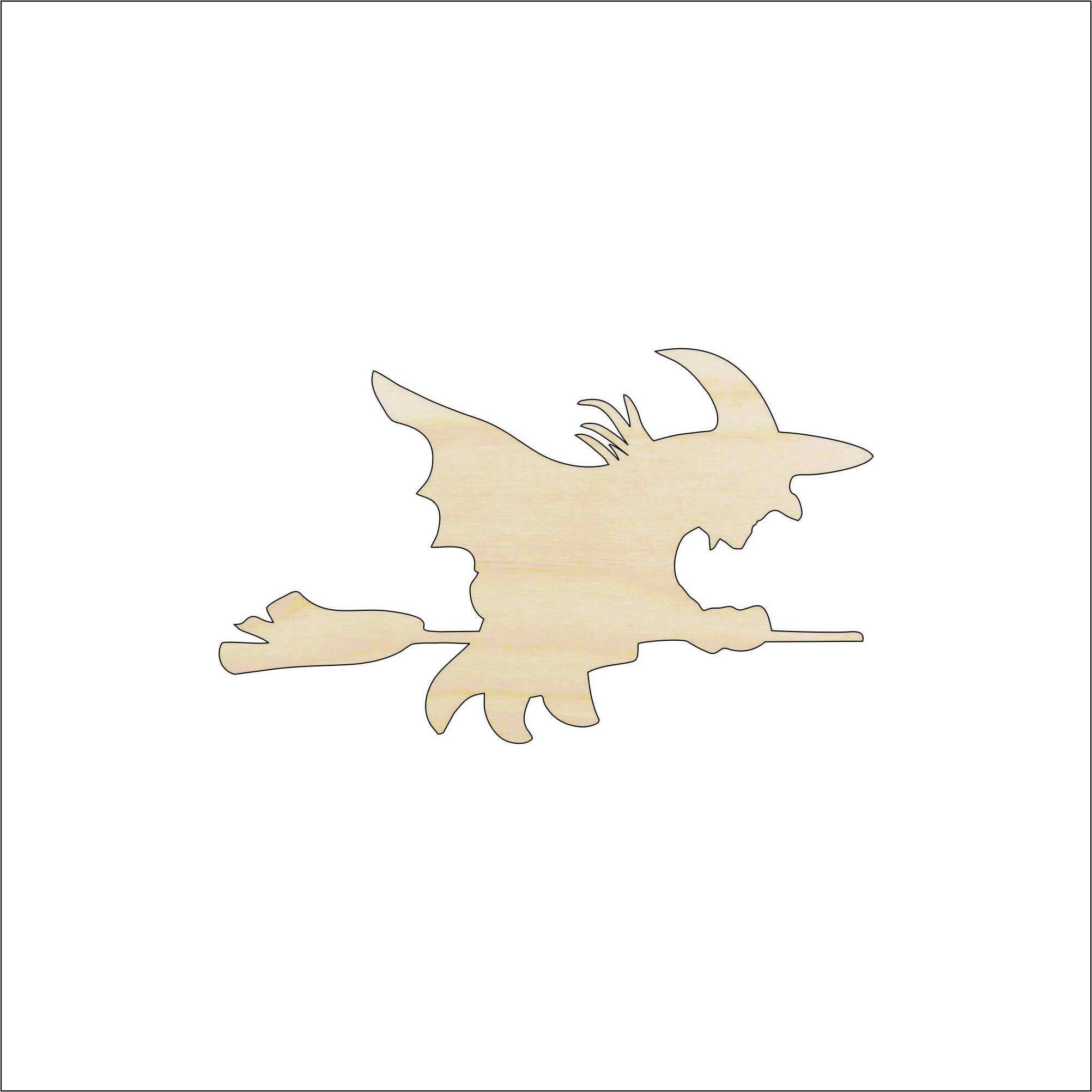 Witch - Laser Cut Out Unfinished Wood Craft Shape FAL114 Witch - Laser Cut Out Unfinished Wood Craft Shape FAL114