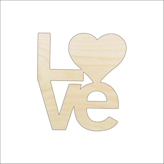 Word Love - Laser Cut Out Unfinished Wood Craft Shape VAL43 Word Love - Laser Cut Out Unfinished Wood Craft Shape VAL43