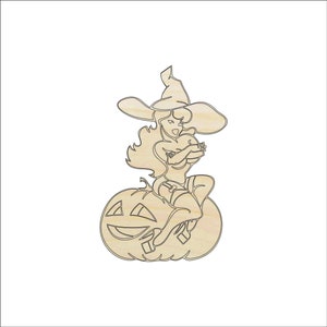Witch - Laser Cut Out Unfinished Wood Craft Shape FAL73 Witch - Laser Cut Out Unfinished Wood Craft Shape FAL73