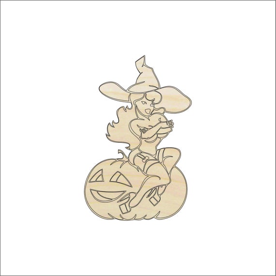 Witch - Laser Cut Out Unfinished Wood Craft Shape FAL73 Witch - Laser Cut Out Unfinished Wood Craft Shape FAL73
