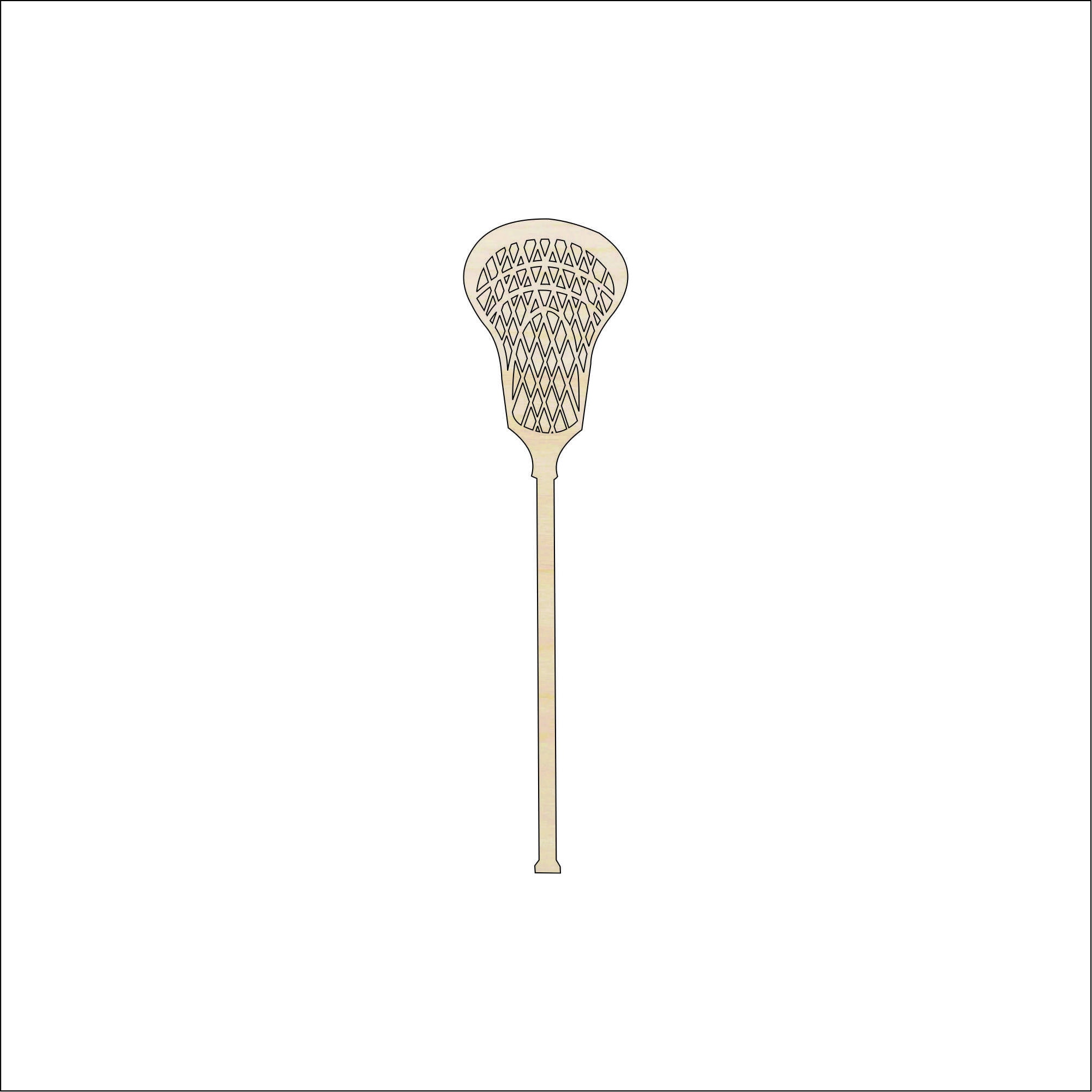 Lacrosse Stick -Wood Craft Shape Laser Cut Out & Unfinished DIY Craft Supply SPT423