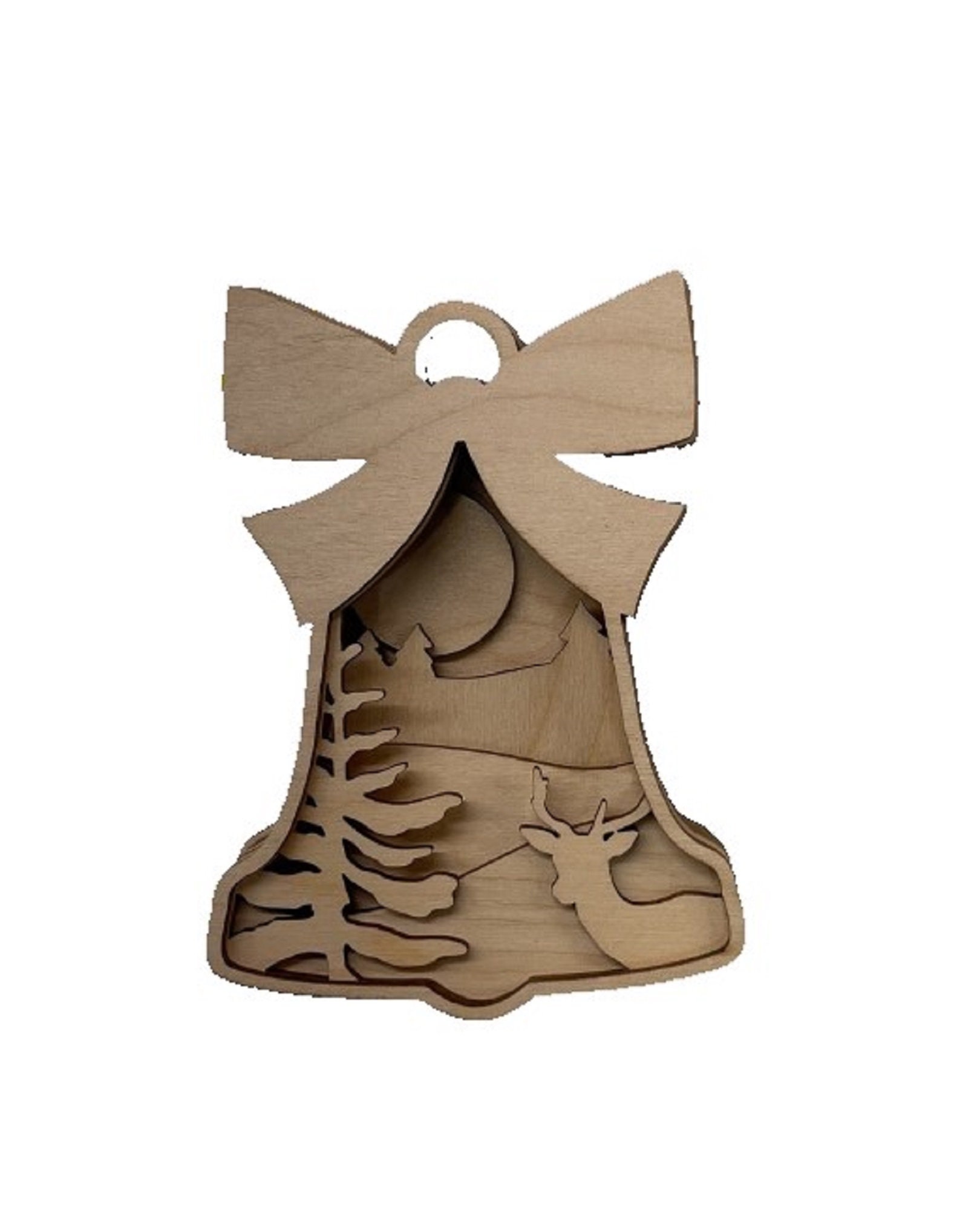 3D Ornament Deer 7 Pieces Laser Cut Out Unfinished ORN154 3D Ornament Deer 7 Pieces Laser Cut Out Unfinished ORN154