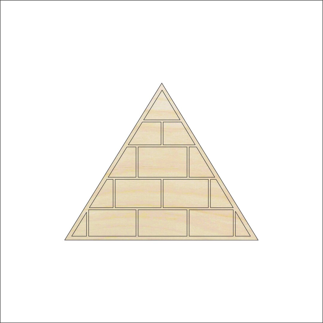 Building Pyramid Laser Cut Out Unfinished Wood Shape Craft Supply BLD86 ...