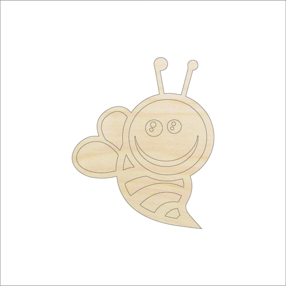 Bumblebee - Laser Cut Out Unfinished Wood Craft Shape BUG3 Bumblebee - Laser Cut Out Unfinished Wood Craft Shape BUG3