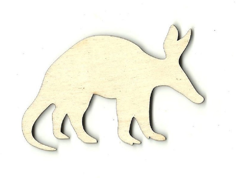 Laser Cut Out Unfinished Engraved Wood Shape Craft Supply ANML39 Anteater Aardvark