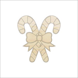 Dessert Candy Cane - Laser Cut Out Unfinished Wood Craft Shape XMS49 Dessert Candy Cane - Laser Cut Out Unfinished Wood Craft Shape XMS49