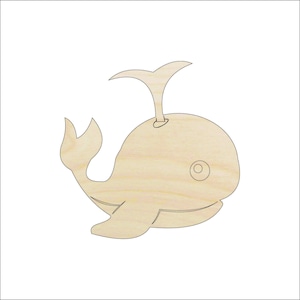 Whale - Laser Cut Out Unfinished Wood Craft Shape SEA10 Whale - Laser Cut Out Unfinished Wood Craft Shape SEA10