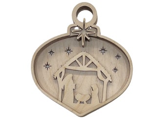 3D Ornament Easter 4 Pieces Laser Cut Out Unfinished ORN198 3D Ornament Easter 4 Pieces Laser Cut Out Unfinished ORN198