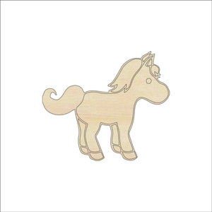 Horse - Laser Cut Out Unfinished Wood Craft Shape HRS62 Horse - Laser Cut Out Unfinished Wood Craft Shape HRS62