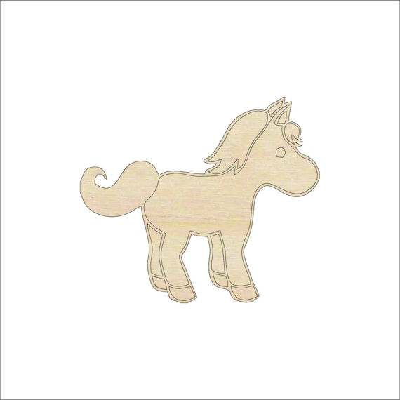Horse - Laser Cut Out Unfinished Wood Craft Shape HRS62 Horse - Laser Cut Out Unfinished Wood Craft Shape HRS62