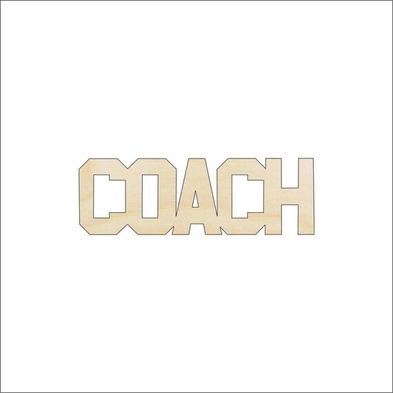 Word Coach - Laser Cut Out Unfinished Wood Craft Shape SPT310 Word Coach - Laser Cut Out Unfinished Wood Craft Shape SPT310