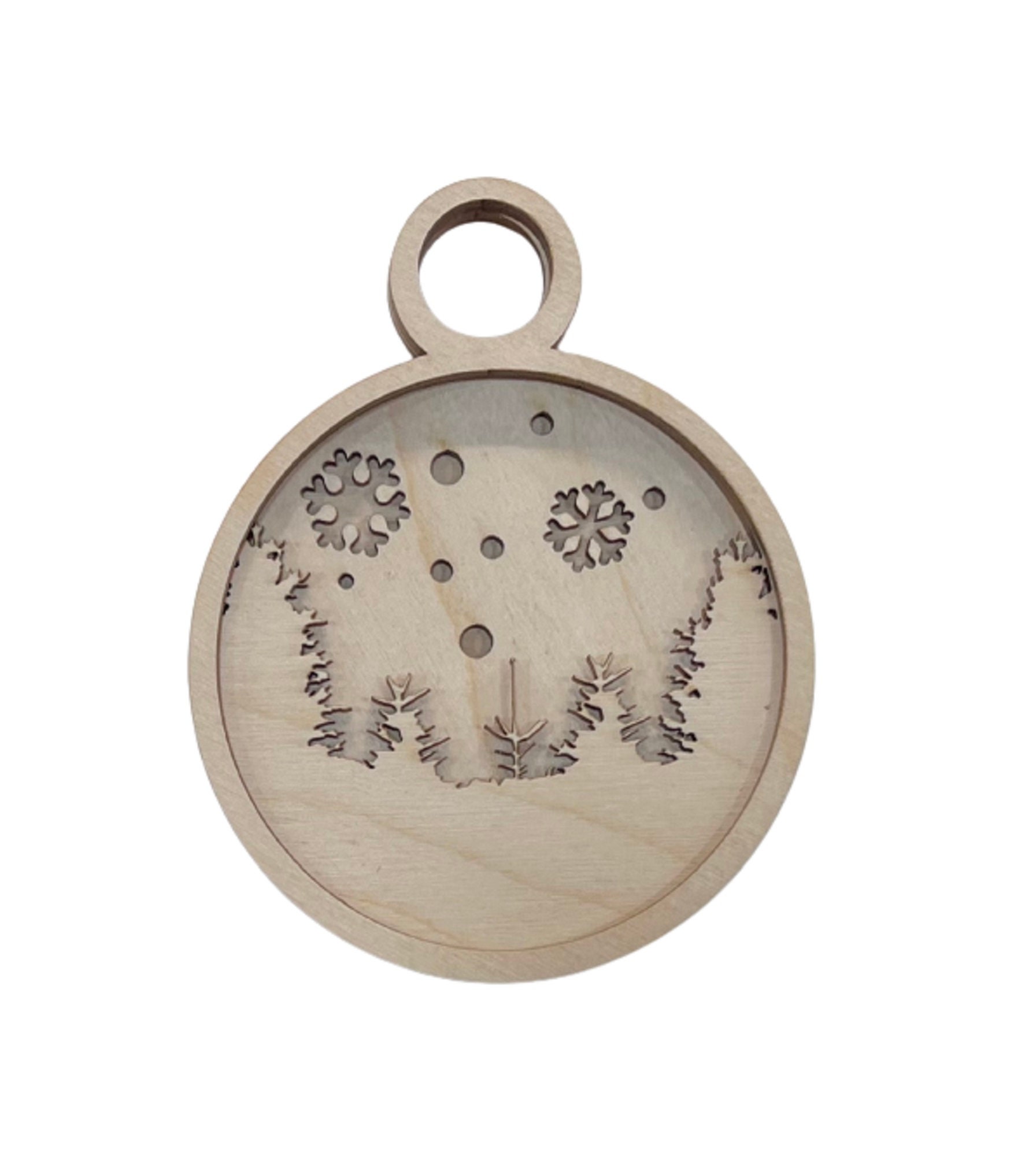 3D Ornament Forest 4 Pieces Laser Cut Out Unfinished ORN65 3D Ornament Forest 4 Pieces Laser Cut Out Unfinished ORN65