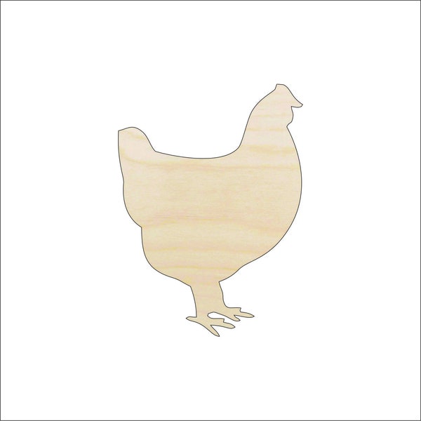 Bird Chicken - Laser Cut Out Unfinished Wood Shape Craft Supply BRD85