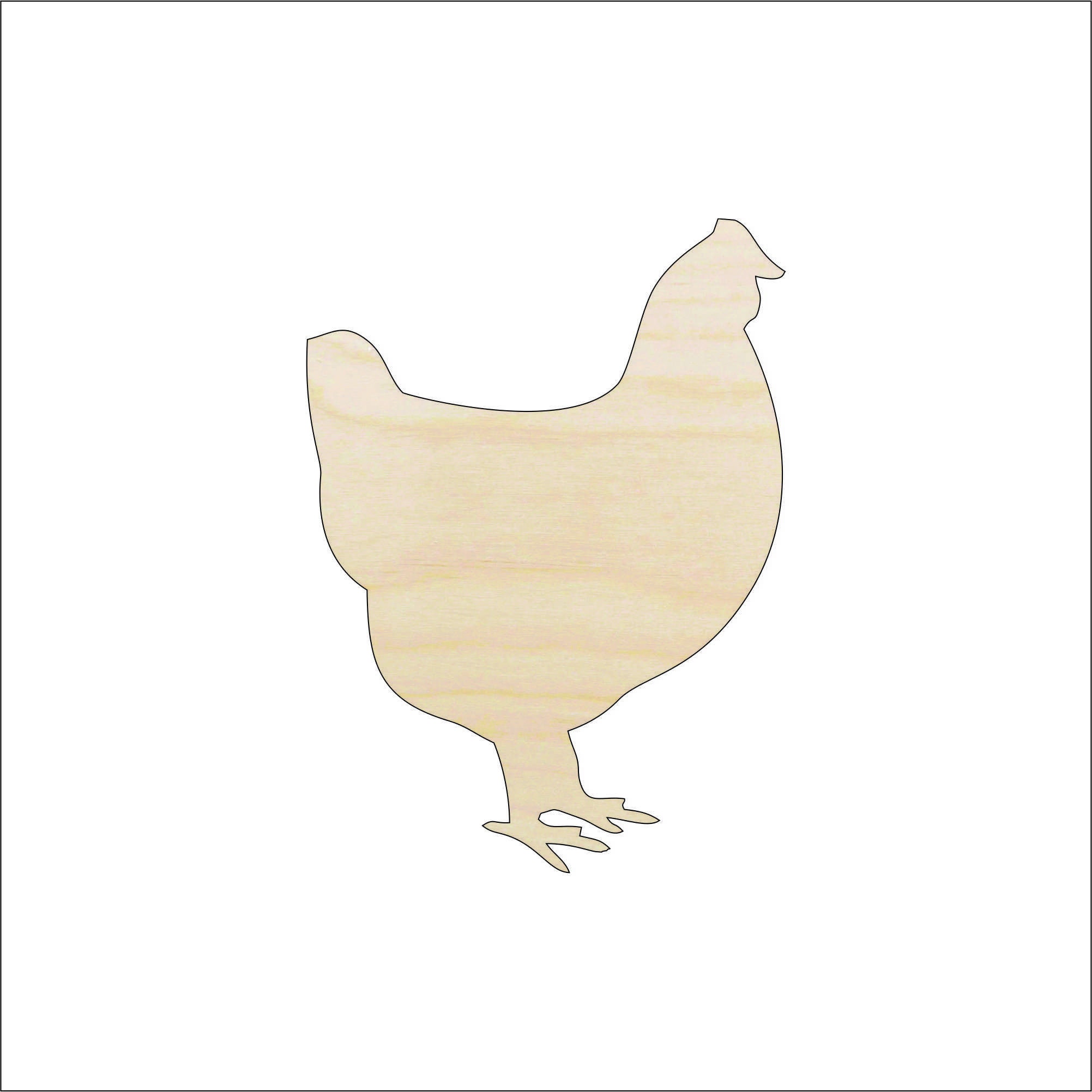 Bird Chicken - Laser Cut Out Unfinished Wood Craft Shape BRD85 Bird Chicken - Laser Cut Out Unfinished Wood Craft Shape BRD85