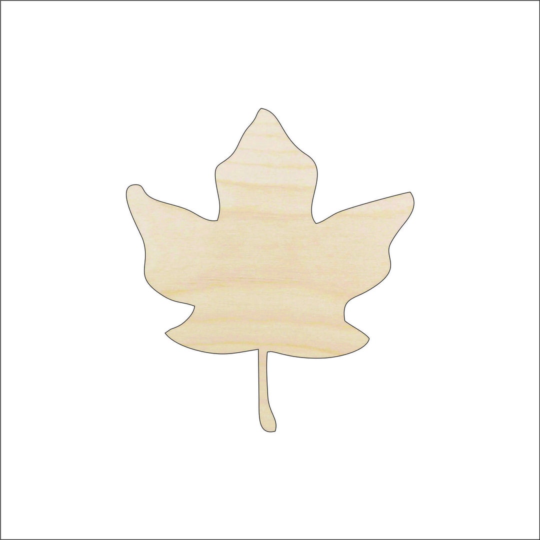 Leaf - Laser Cut Out Unfinished Wood Craft Shape LEF45 Leaf - Laser Cut Out Unfinished Wood Craft Shape LEF45