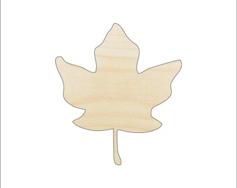 Leaf - Laser Cut Out Unfinished Wood Craft Shape LEF45 Leaf - Laser Cut Out Unfinished Wood Craft Shape LEF45