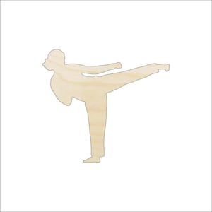 Sport Karate - Laser Cut Out Unfinished Wood Craft Shape SPT270 Sport Karate - Laser Cut Out Unfinished Wood Craft Shape SPT270