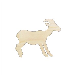 Goat - Laser Cut Out Unfinished Wood Craft Shape ANML112 Goat - Laser Cut Out Unfinished Wood Craft Shape ANML112