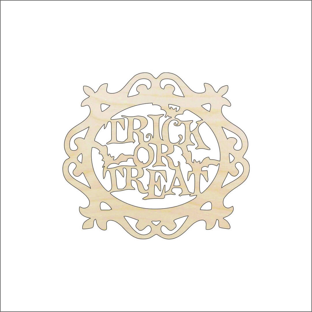 Design Halloween - Laser Cut Out Unfinished Wood Craft Shape FAL84 Design Halloween - Laser Cut Out Unfinished Wood Craft Shape FAL84