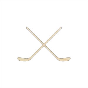 Sport Hockey Sticks - Laser Cut Out Unfinished Wood Craft Shape SPT105 Sport Hockey Sticks - Laser Cut Out Unfinished Wood Craft Shape SPT105