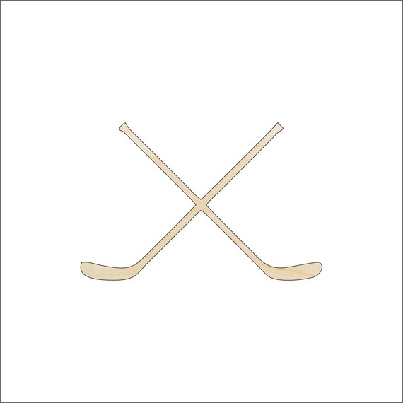Sport Hockey Sticks - Laser Cut Out Unfinished Wood Craft Shape SPT105 Sport Hockey Sticks - Laser Cut Out Unfinished Wood Craft Shape SPT105