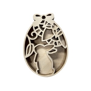 3D Ornament Bunny 5 Pieces Laser Cut Out Unfinished ORN197 3D Ornament Bunny 5 Pieces Laser Cut Out Unfinished ORN197