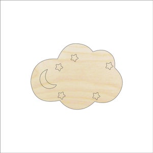 Cloud - Laser Cut Out Unfinished Wood Craft Shape SKY71 Cloud - Laser Cut Out Unfinished Wood Craft Shape SKY71