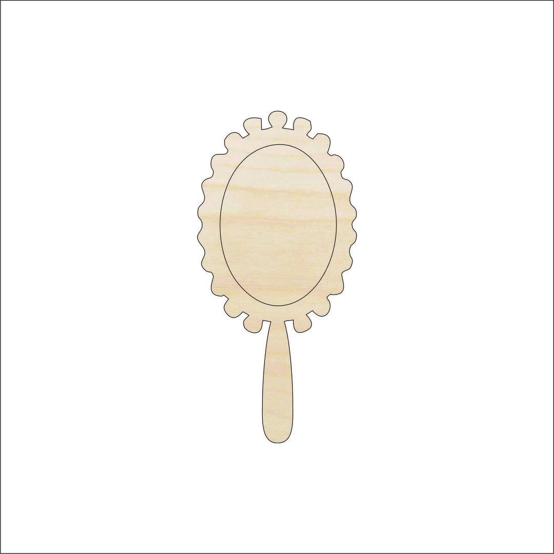 Beauty Mirror - Laser Cut Out Unfinished Wood Craft Shape BTY16 Beauty Mirror - Laser Cut Out Unfinished Wood Craft Shape BTY16